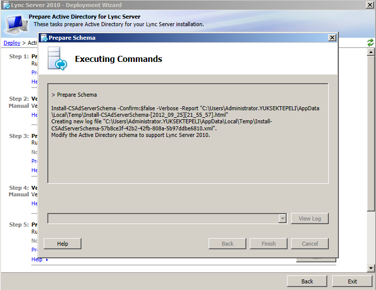 Users admin appdata local temp. ZCS Standard Edition уведомление о получении. Microsoft Lync 2013 schema. Wizard prepares. Инструкция Step on.